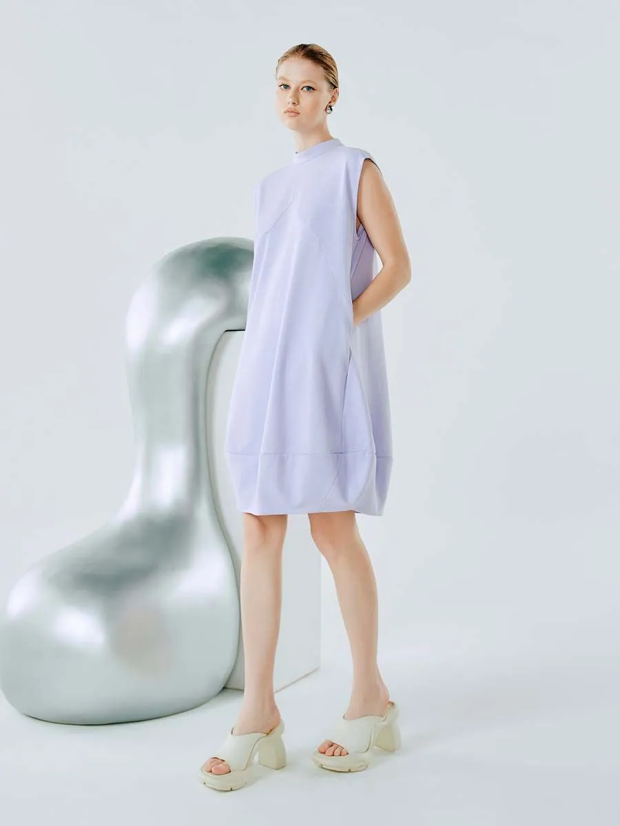 SHAKA Woman Dress Midi Chain Stitch Bollon Purple