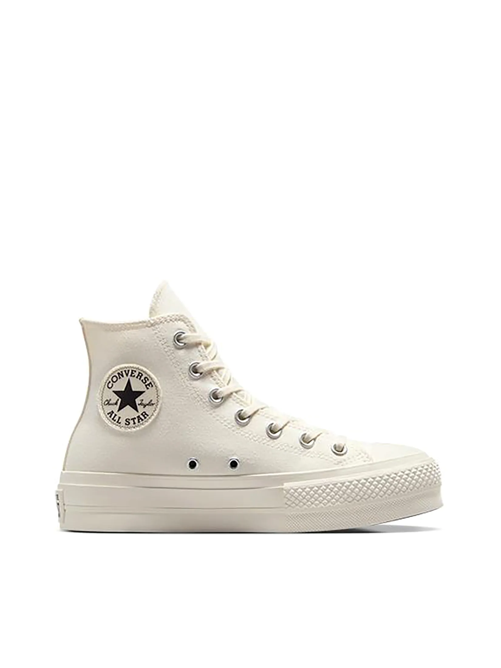 CONVERSE Women Sneakers CTAS Lift Mended Embellishment Hi White
