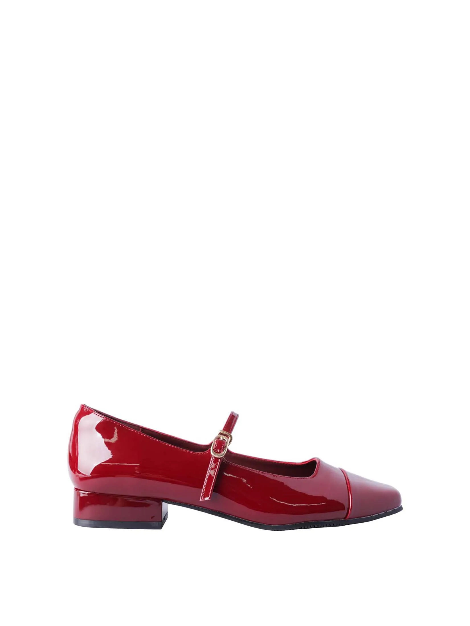 VILLAINS SF LUSTRE Women s Mary-Jane Heels BURGUNDY