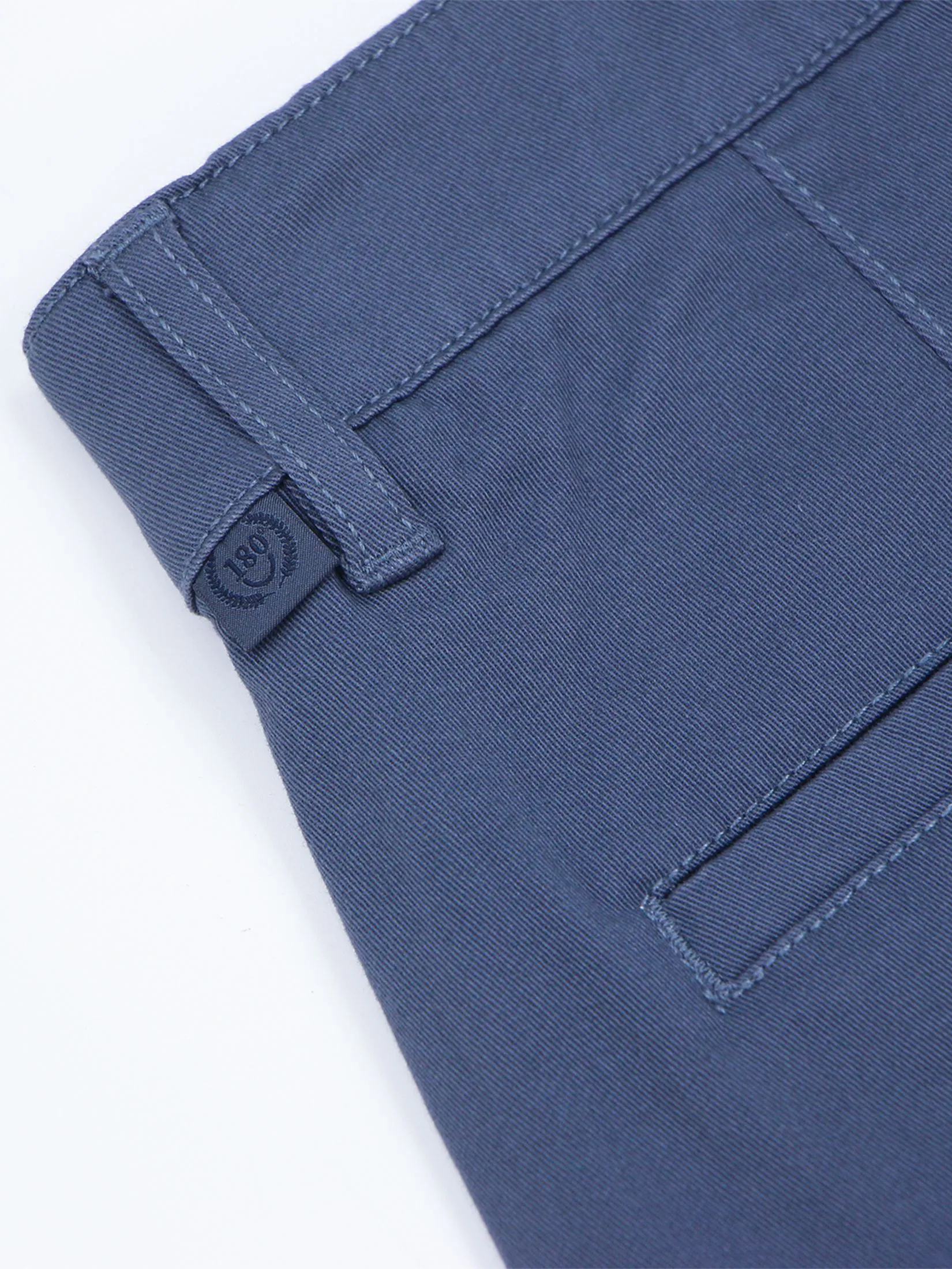 GIORDANO Men's Low-Rise Super Stretch Pants (180° Elastic Waistband) Cavalry blue