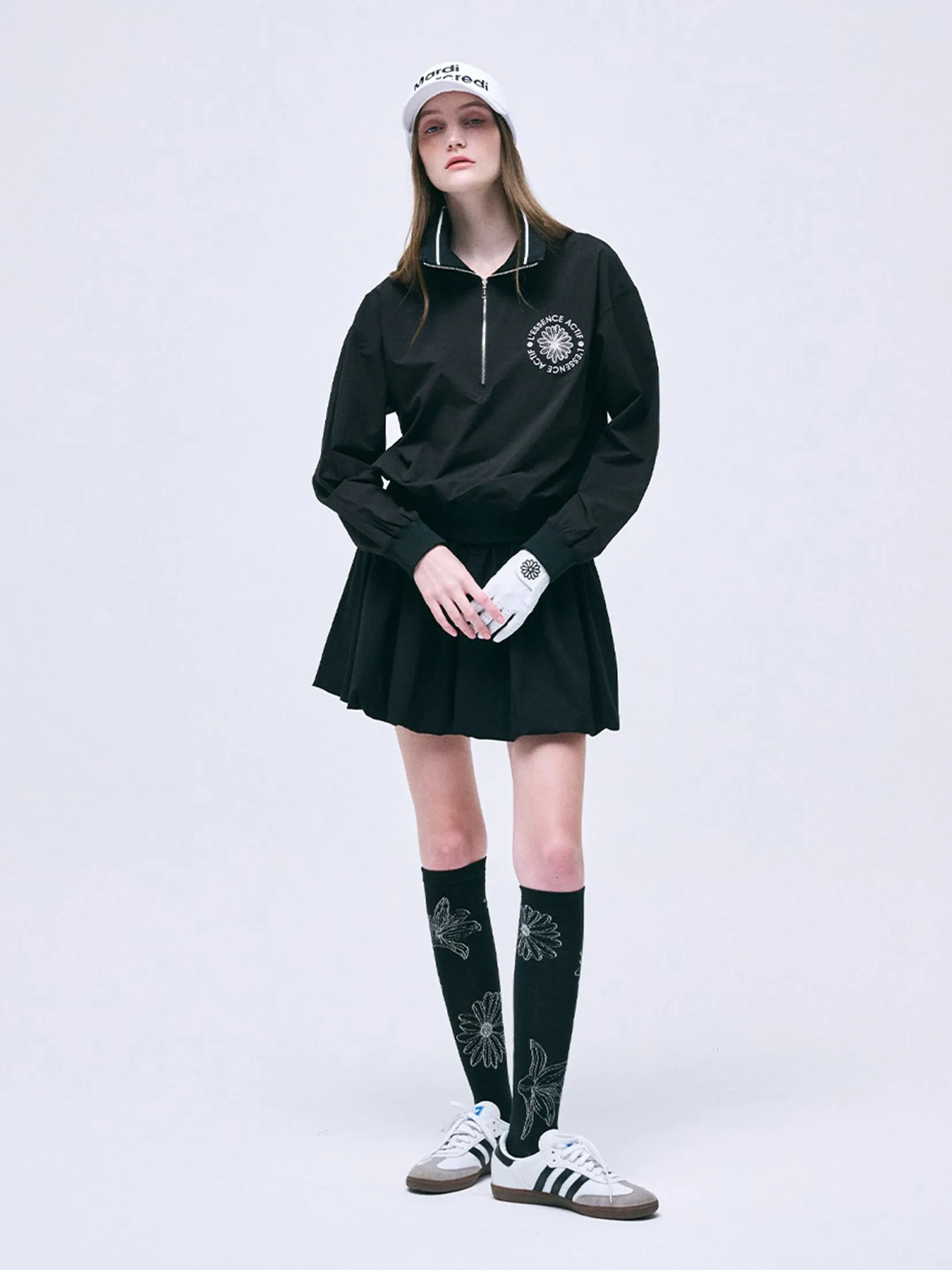 MARDI MERCREDI ACTIF Windbreaker High-Neck Zip-Up Actif Emblem F