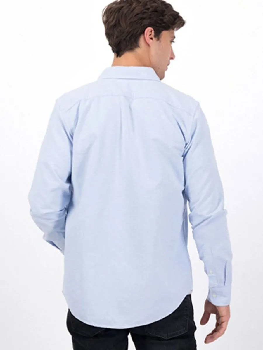 AMERICAN EAGLE Shirt Solid Oxford W Eagle 5153 Solid Oxford 400 Blue