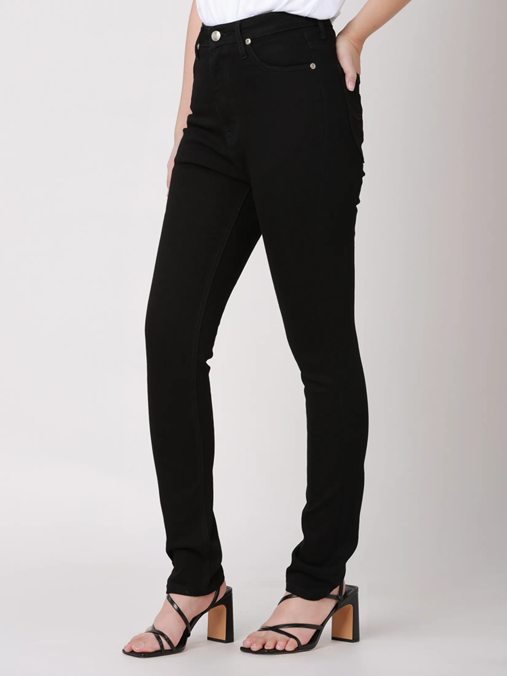 LEE Women s Jeans Mid Skinny Fit Black