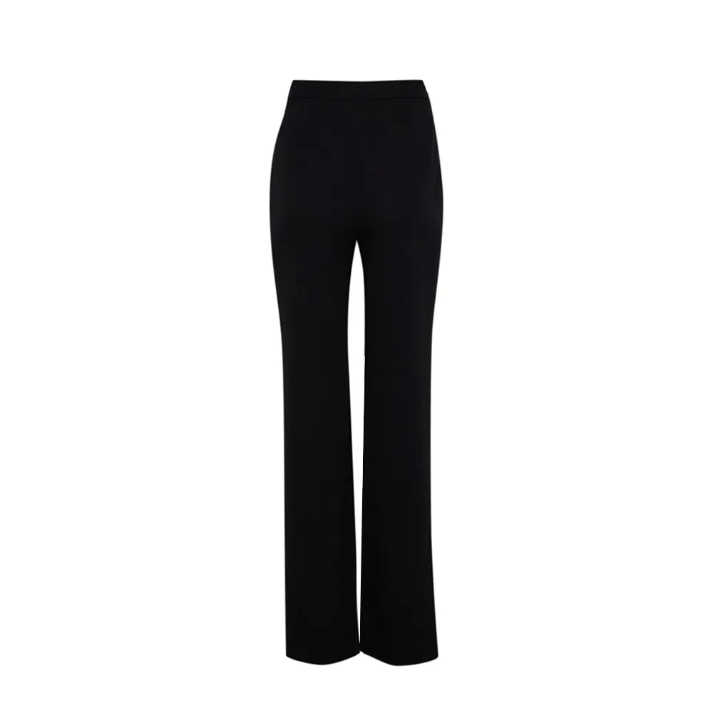 ELITE Black Hidden Stripe Straight Pants No.034001R