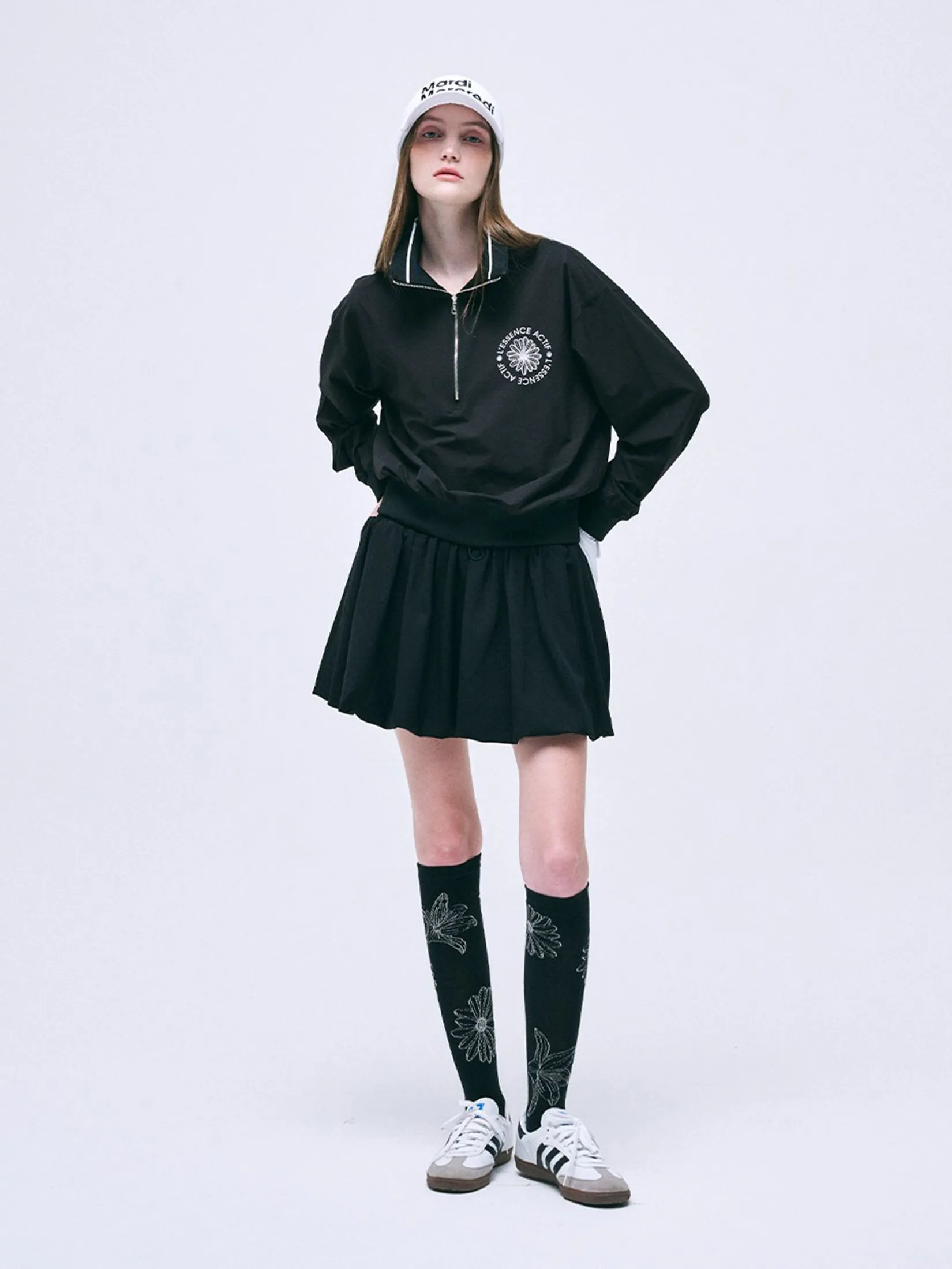 MARDI MERCREDI ACTIF Windbreaker High-Neck Zip-Up Actif Emblem F