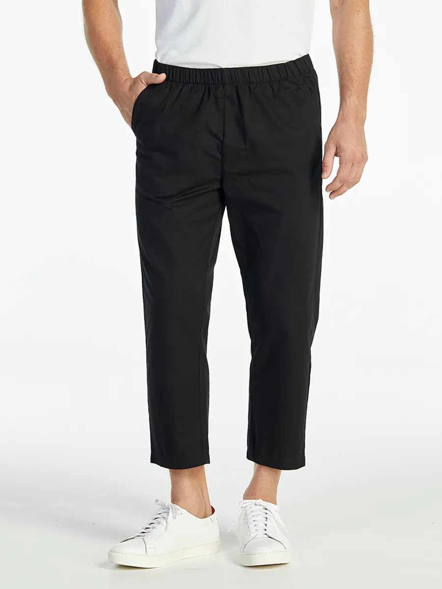 ELLE HOMME MEN ELASTIC WAIST PANTS W8Q001BL - BLACK