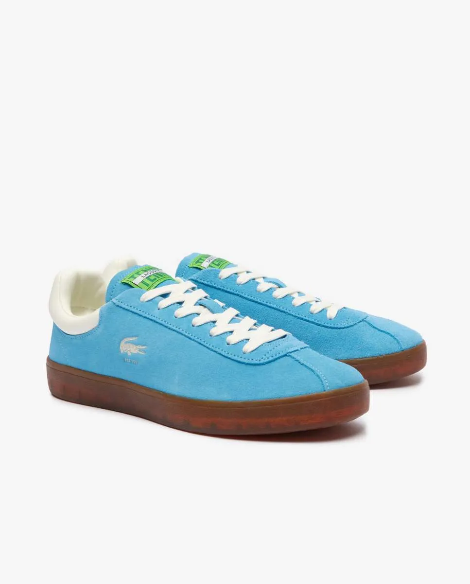 LACOSTE Men’s Baseshot Suede Trainers Blue