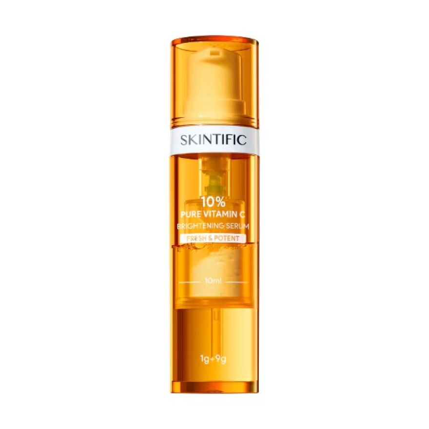 Skintific 10 Pure Vitamin C Brightening Serum (Powder+Liquid) x2 Pcs