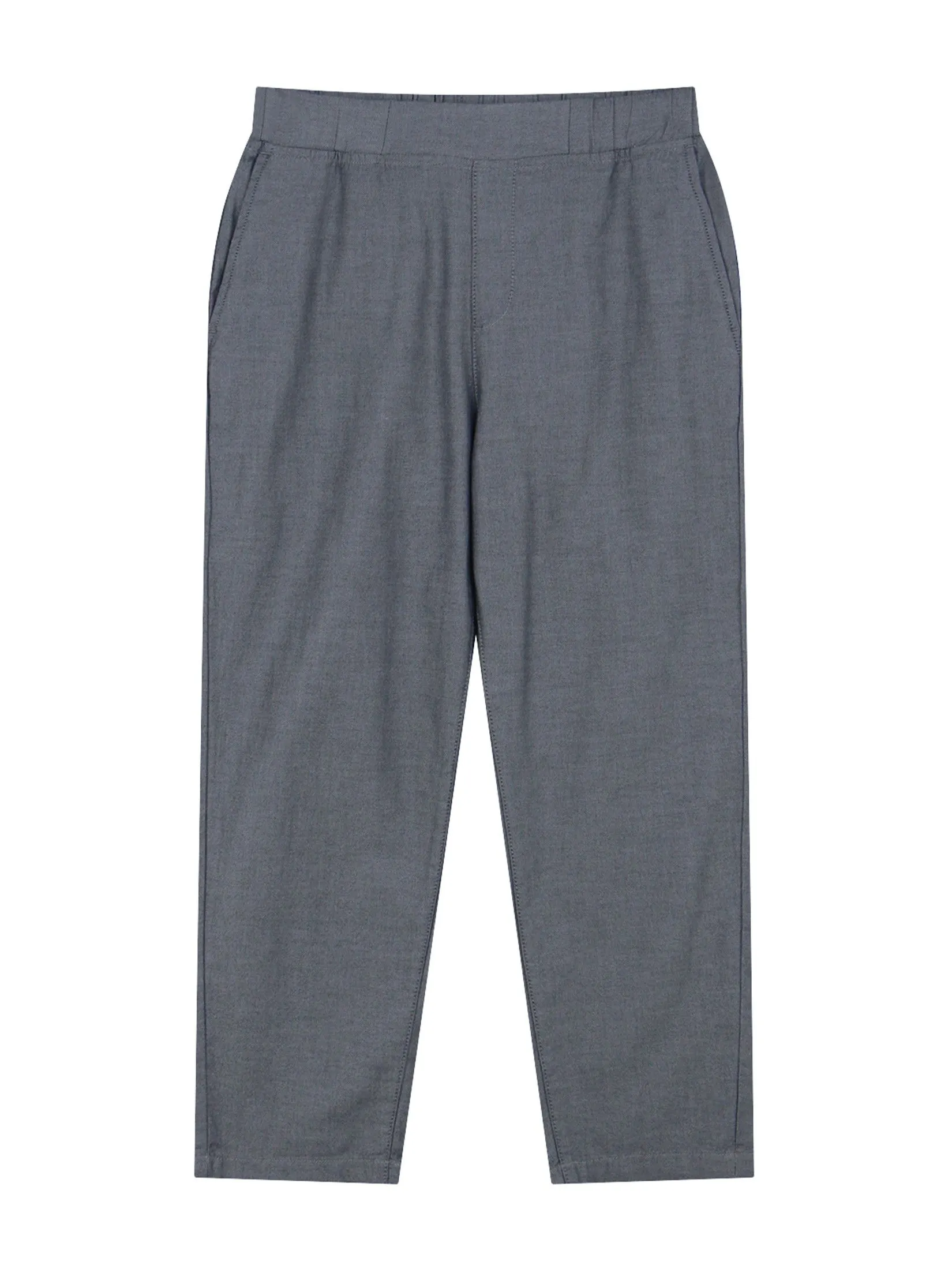 GIORDANO Women's Relaxed Elastic Denim Jeans Dark Indigo x White Grey