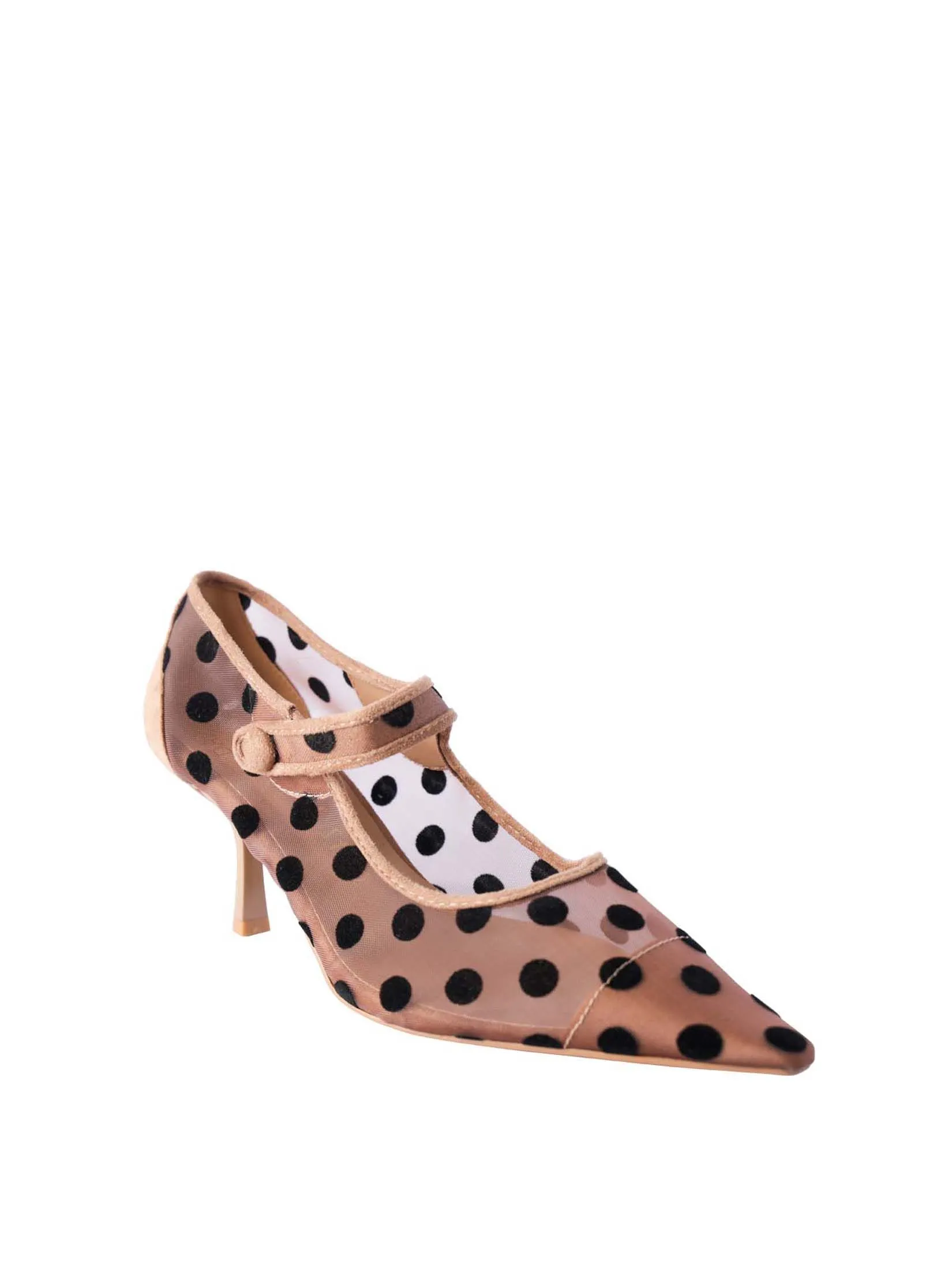 VILLAINS SF SHIRA Women's Mary-Jane Heels BEIGE