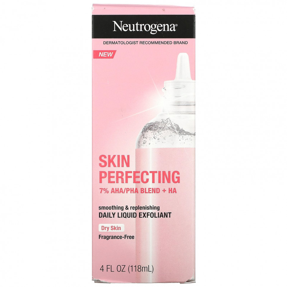 Neutrogena, Skin Perfecting, жидкий эксфолиант для ежедневного применения, для сухой кожи, 118 мл (4 жидк. Унции)