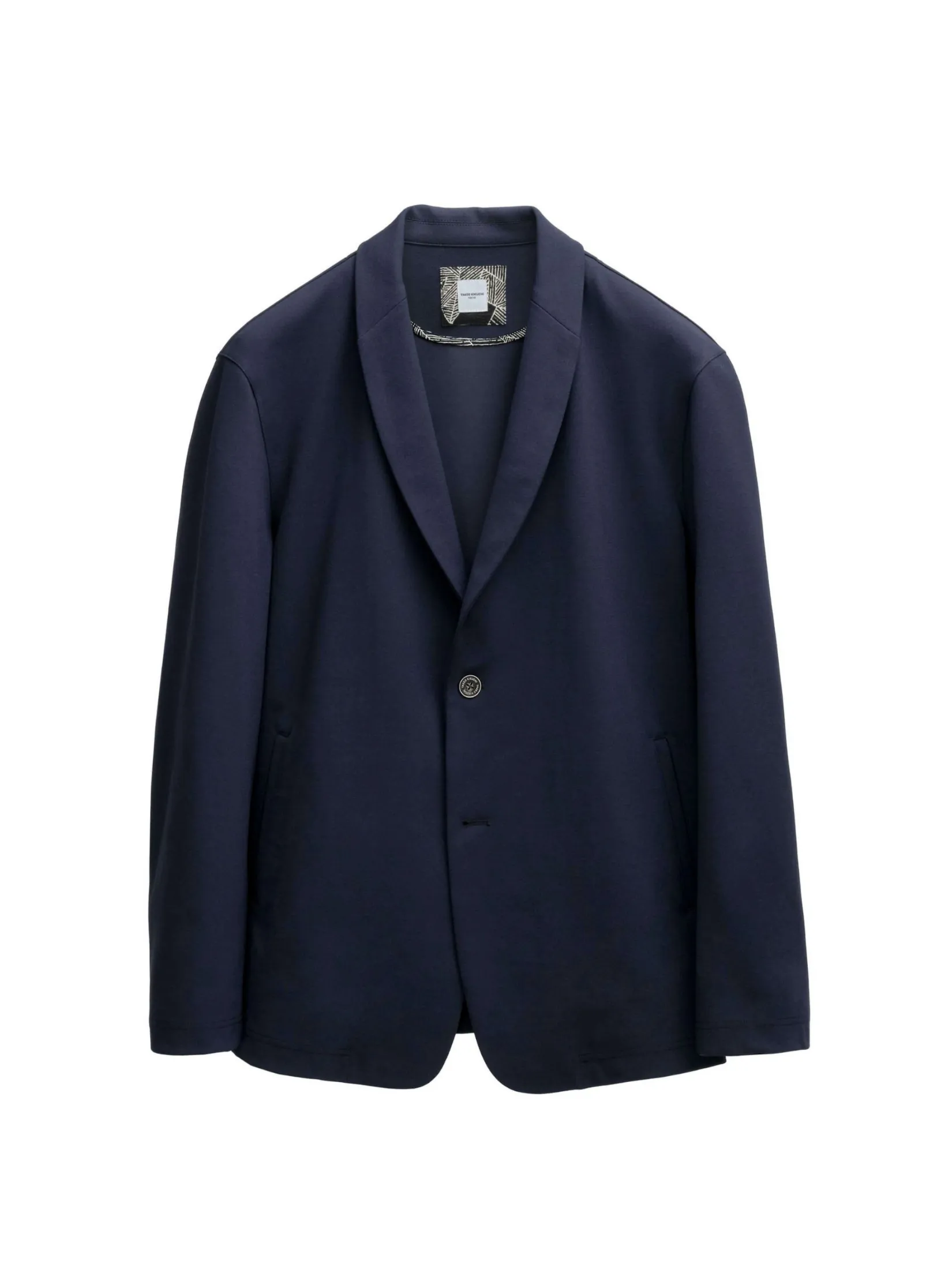 TAKEO KIKUCHI MEN NAVY GEORGETTE SHAWL CARDIGAN