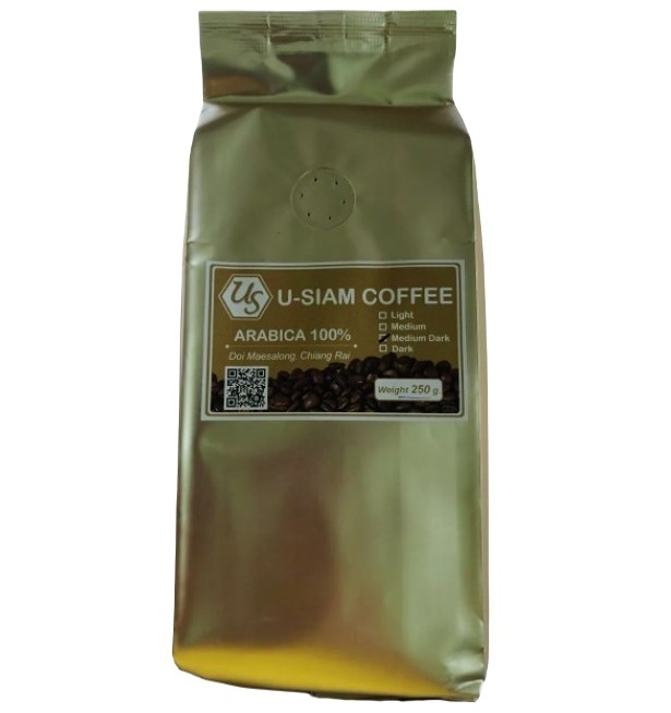 Зерновой кофе тайский 100% Арабика из Чианг Мая 250 гр 2 вида обжарки