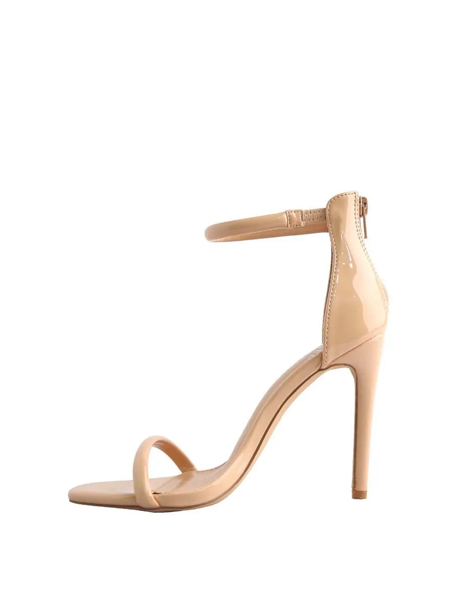 VILLAINS SF ARLENE Women's Heeled Sandals BEIGE PATENT