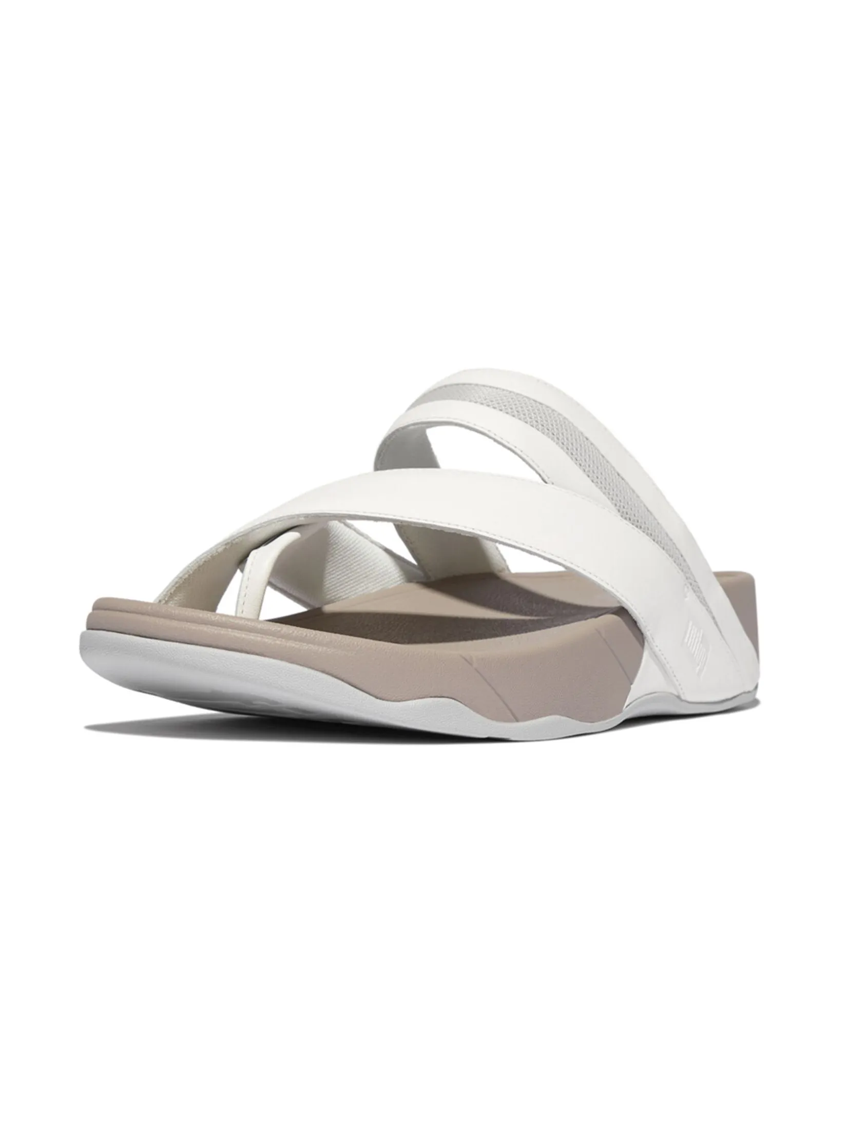 FitFlop™ MEN'S SLING LEATHER/MESH TOE-POST WHITE