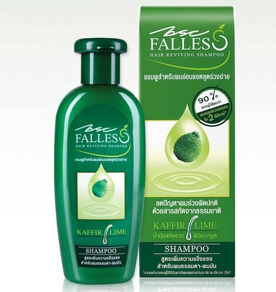 Лечебный шампунь против жирности и выпадения волос, зуда, перхоти с каффир-лаймом Falles 180 или 300 мл