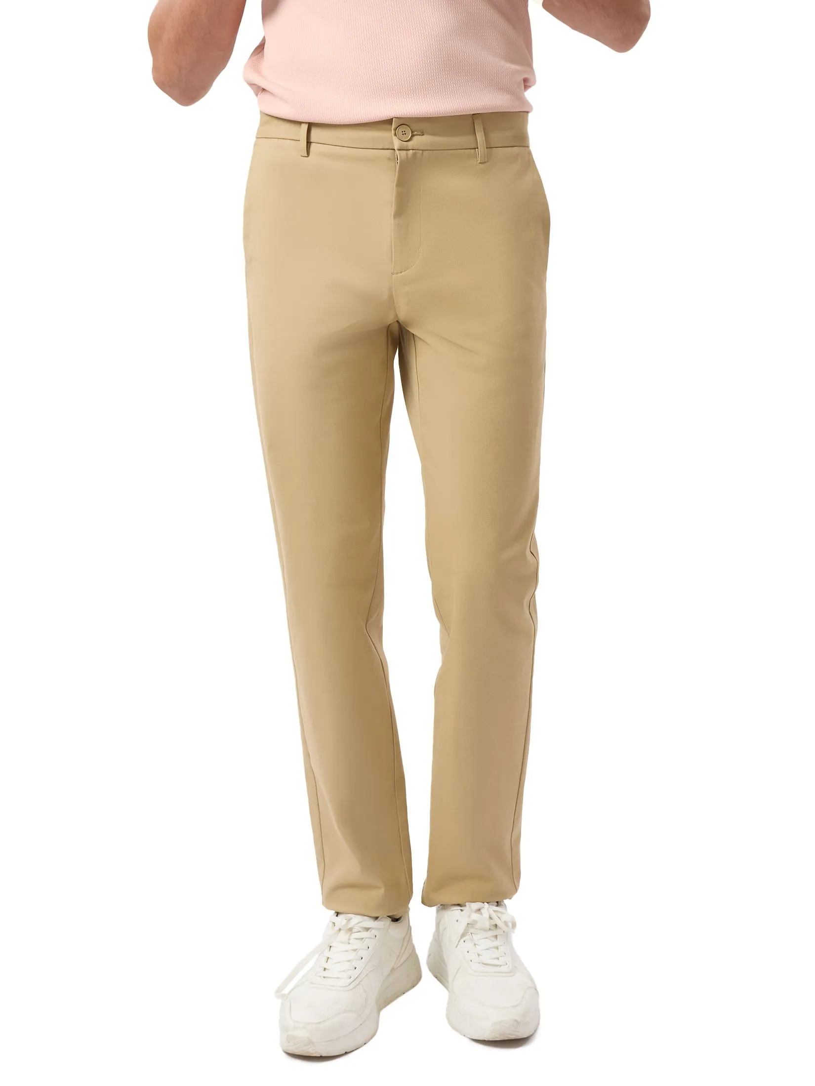 LTD Slim Fit Chino Pants Men Beige Size - 32