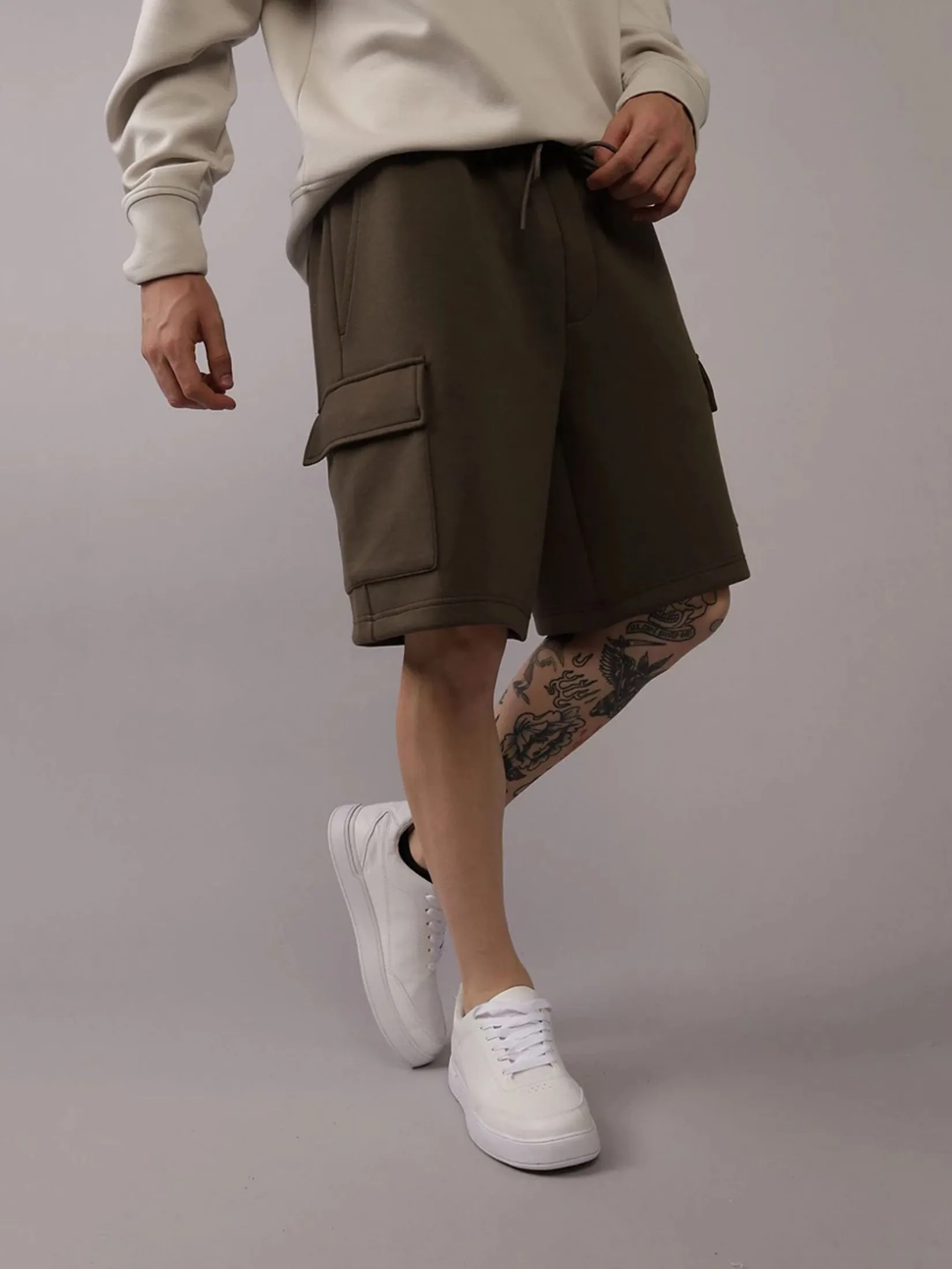 AMERICAN EAGLE MEN 7612 MANCHEGO CARGO SHORT 520 GREEN OLIVE