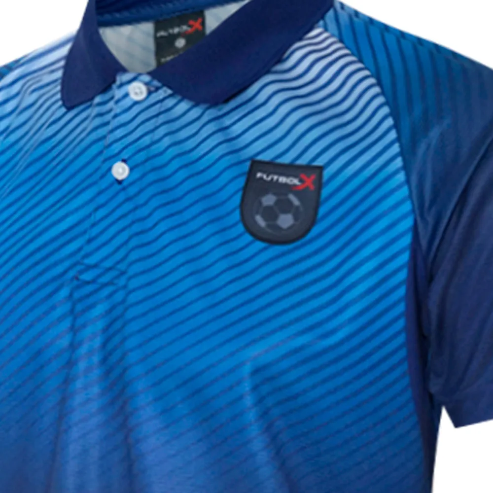 FUTBOLX Team 2025 Men Football Polo Shirt Blue - FU635AP377EOTH