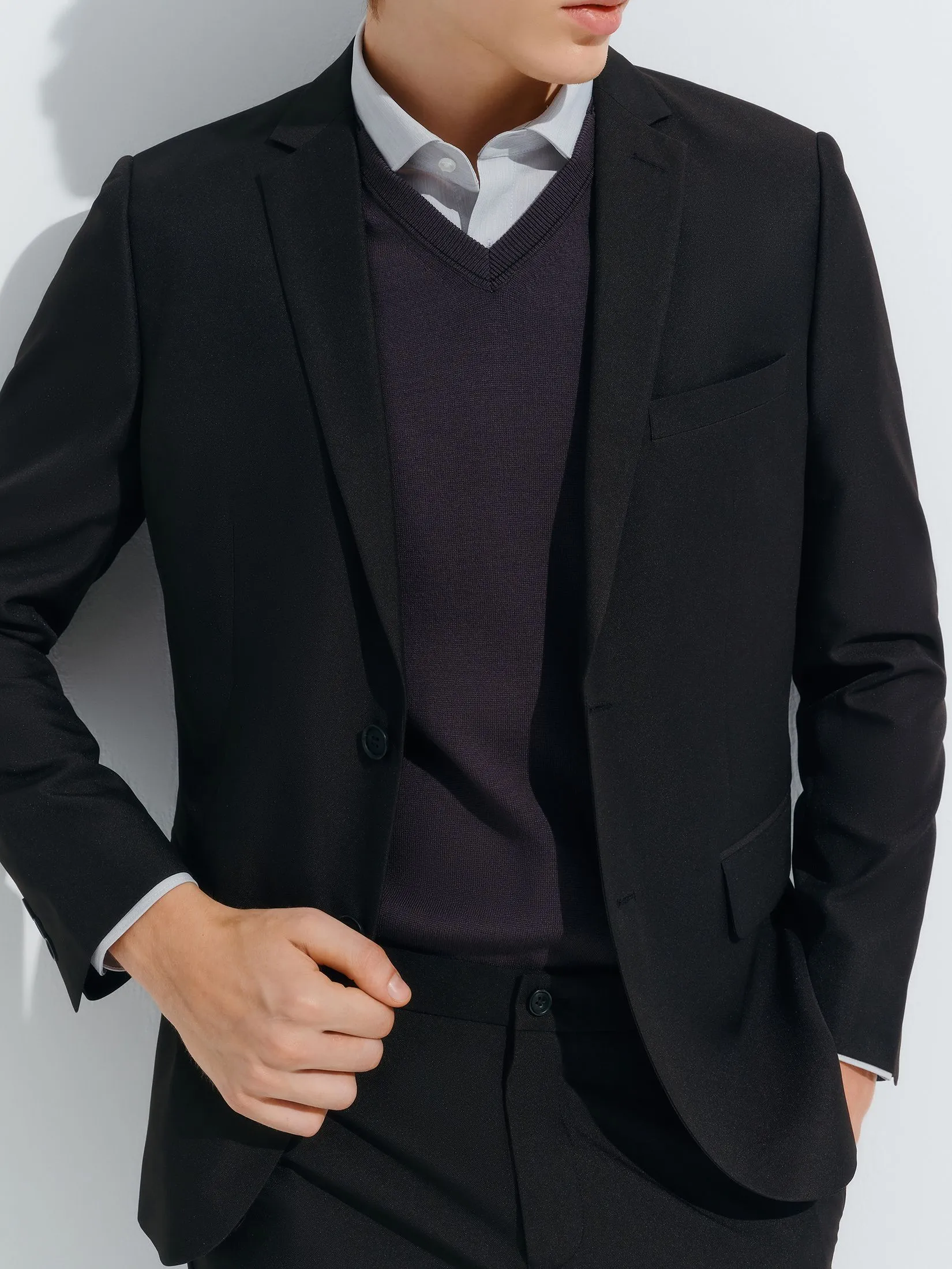 G2000 Men Clothing Anti-Static Suit Blazer  Smart Fit - Black