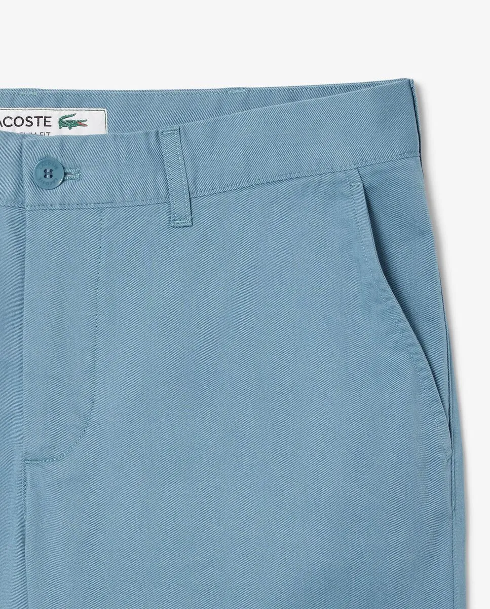 LACOSTE Slim Fit Stretch Cotton Chino Shorts Blue