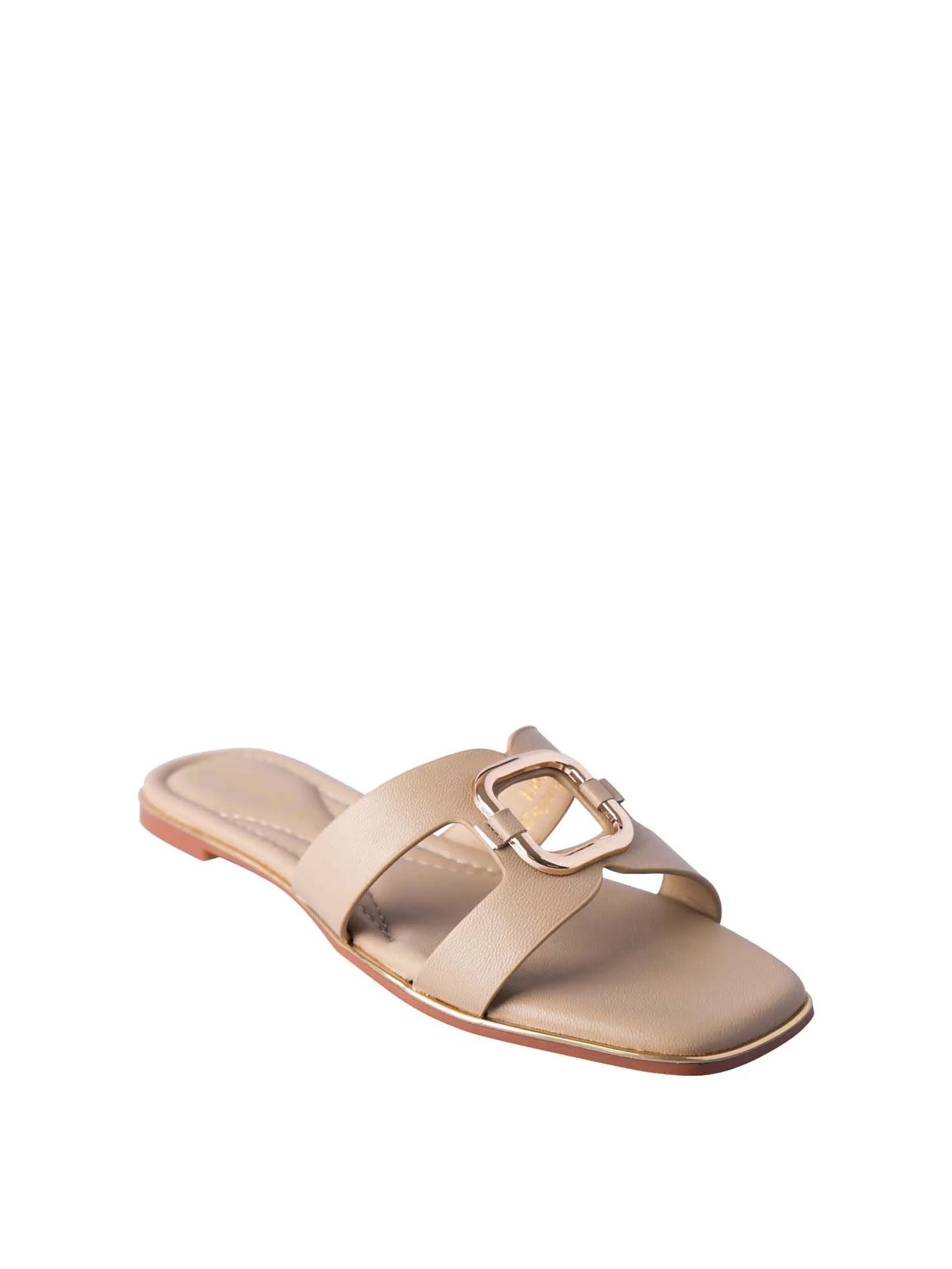 VILLAINS SF LIORA Women's Comfort Flat Sandals BEIGE