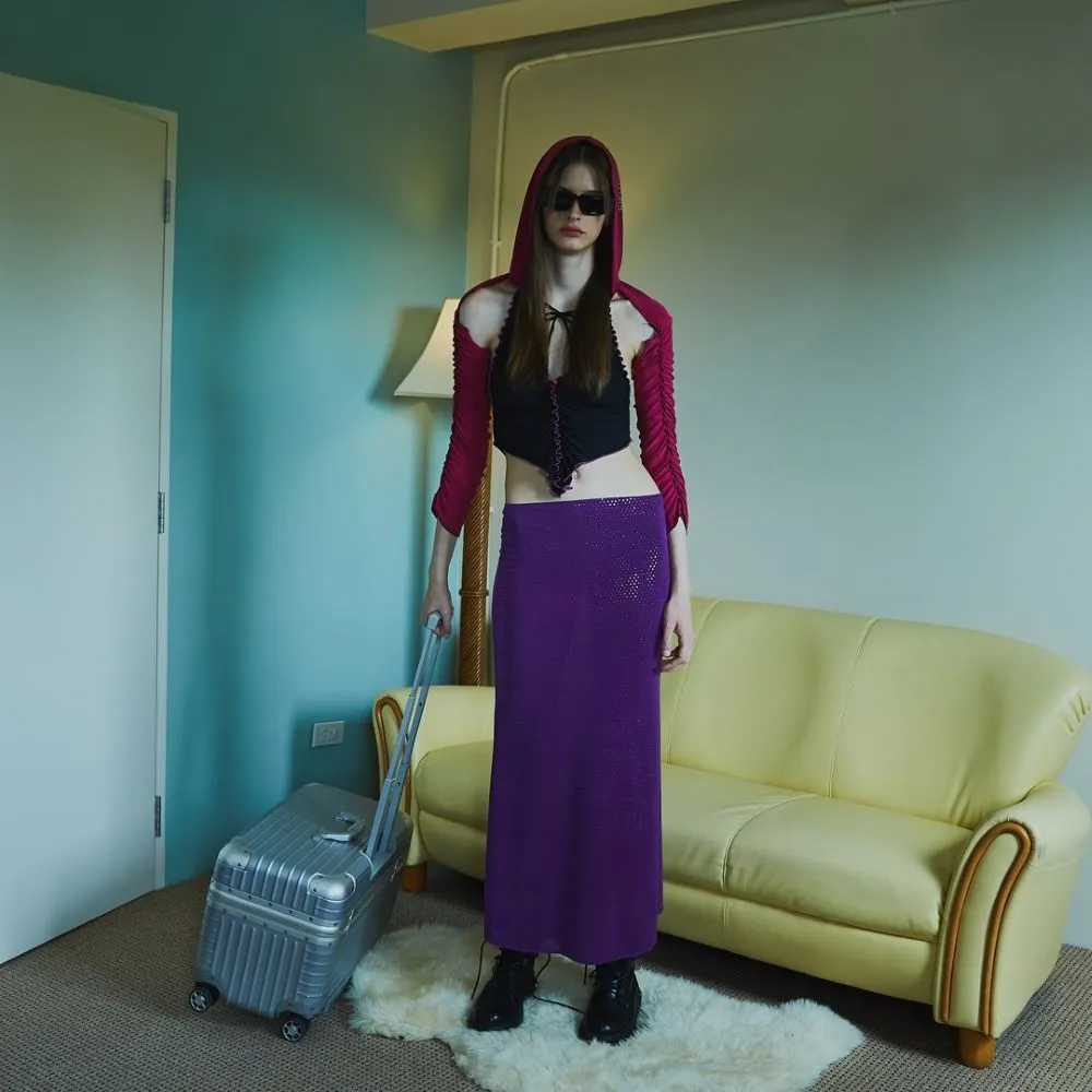 BLACKDOG BKK Purple Mirror ball skirt