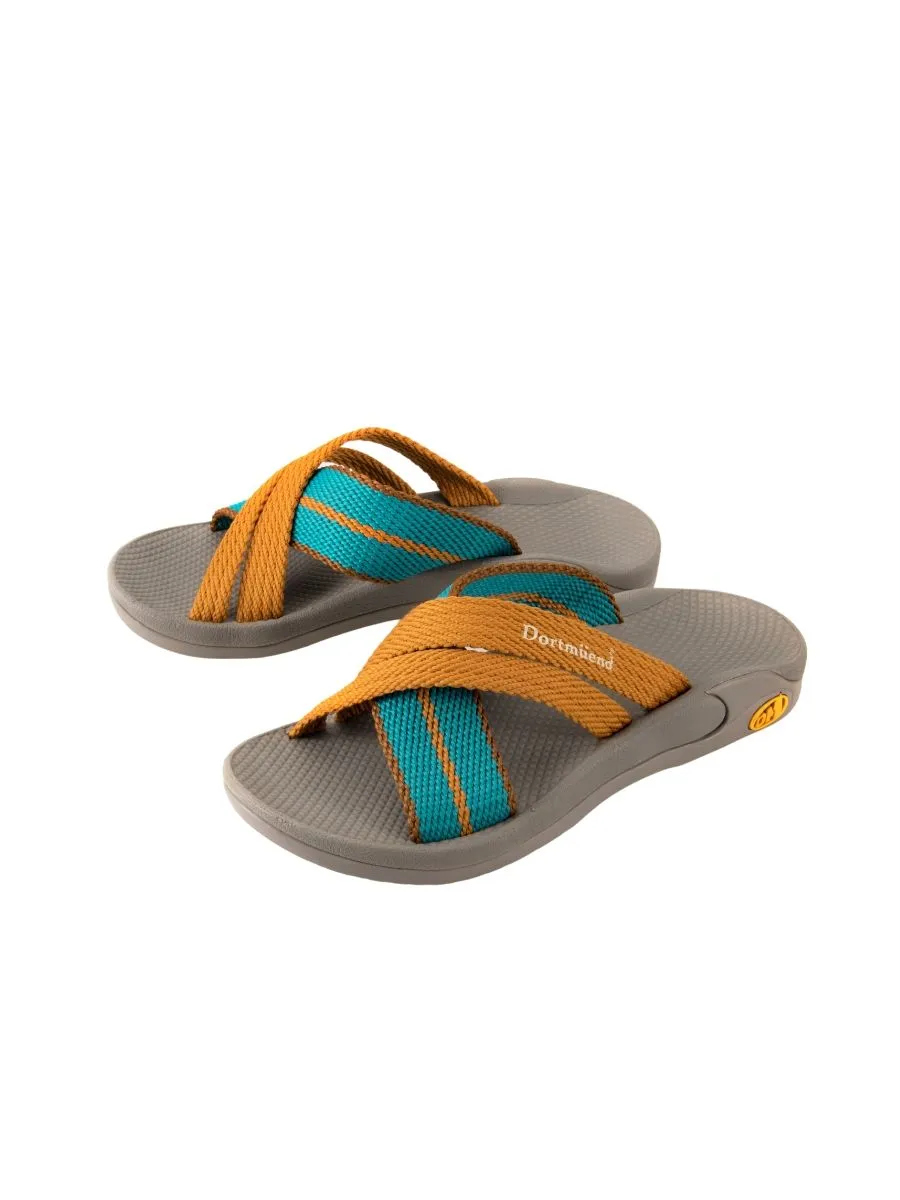 DORTMUEND Tan-Forest Green - The Orthotics Sandals CC211-0876