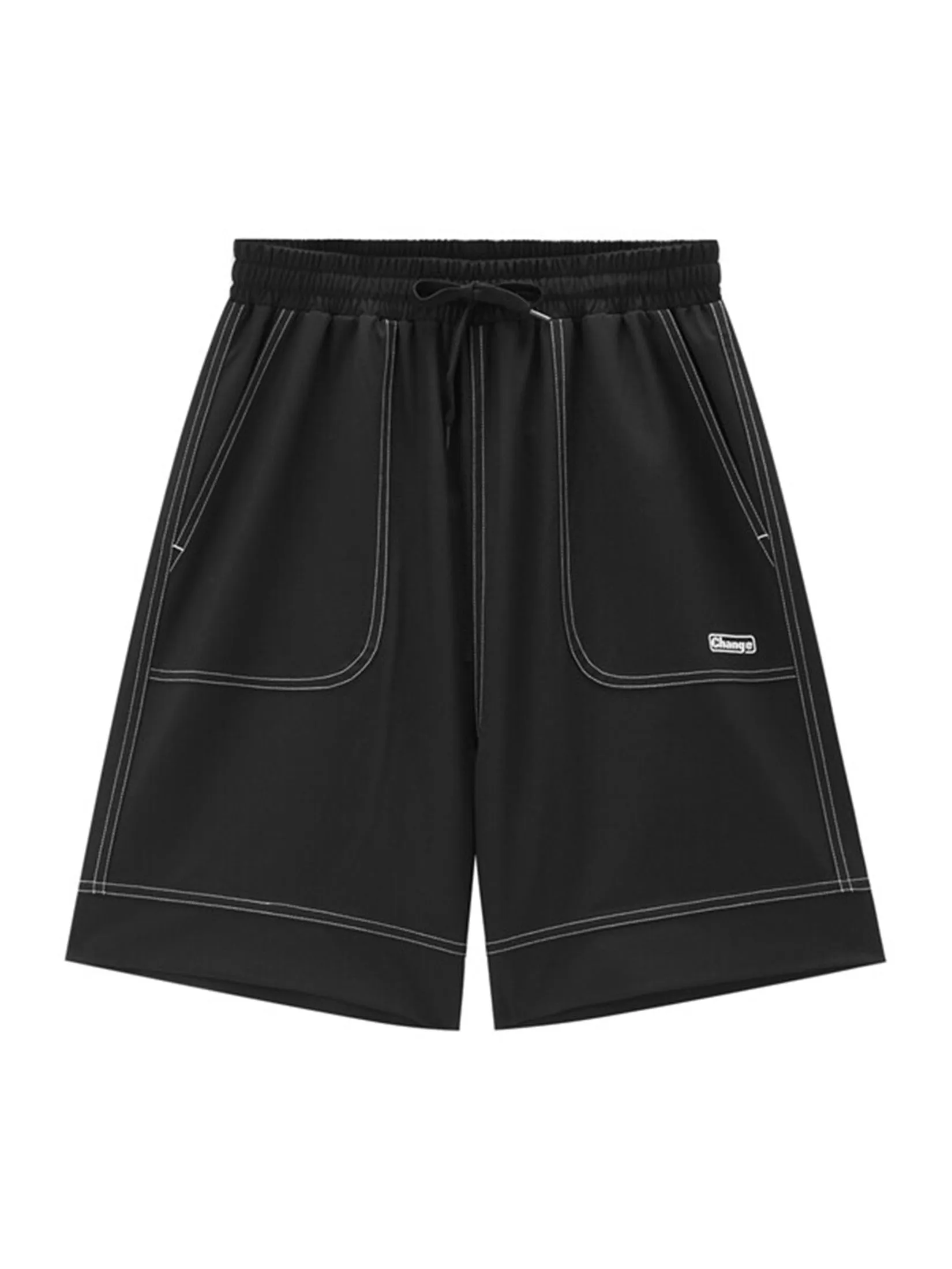 GIORDANO Women's Online Exclusive Elastic Waist Printed Shorts Black