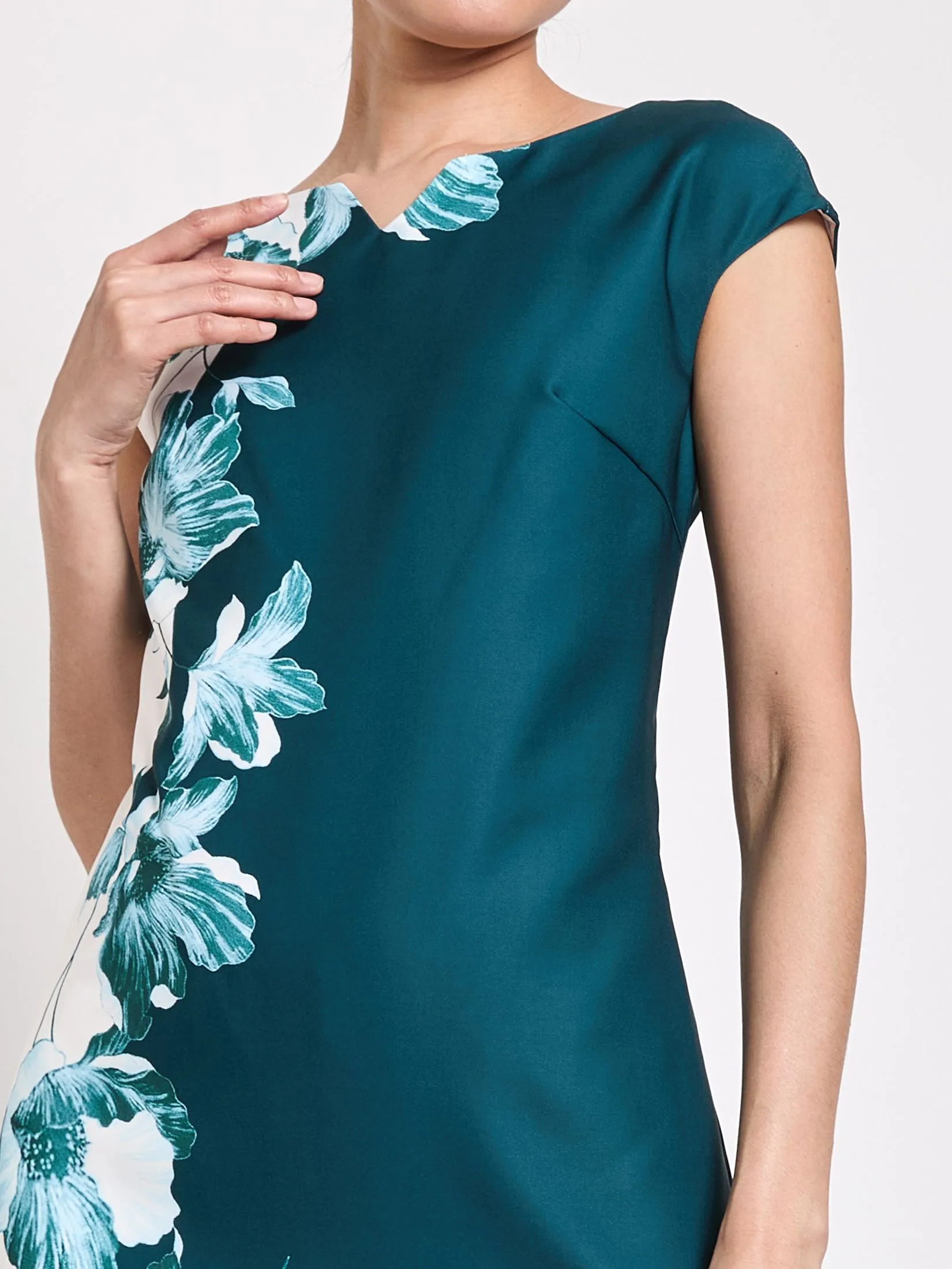 EXPRESSIONS Women Sheath Dress Printed Cap Sleeve