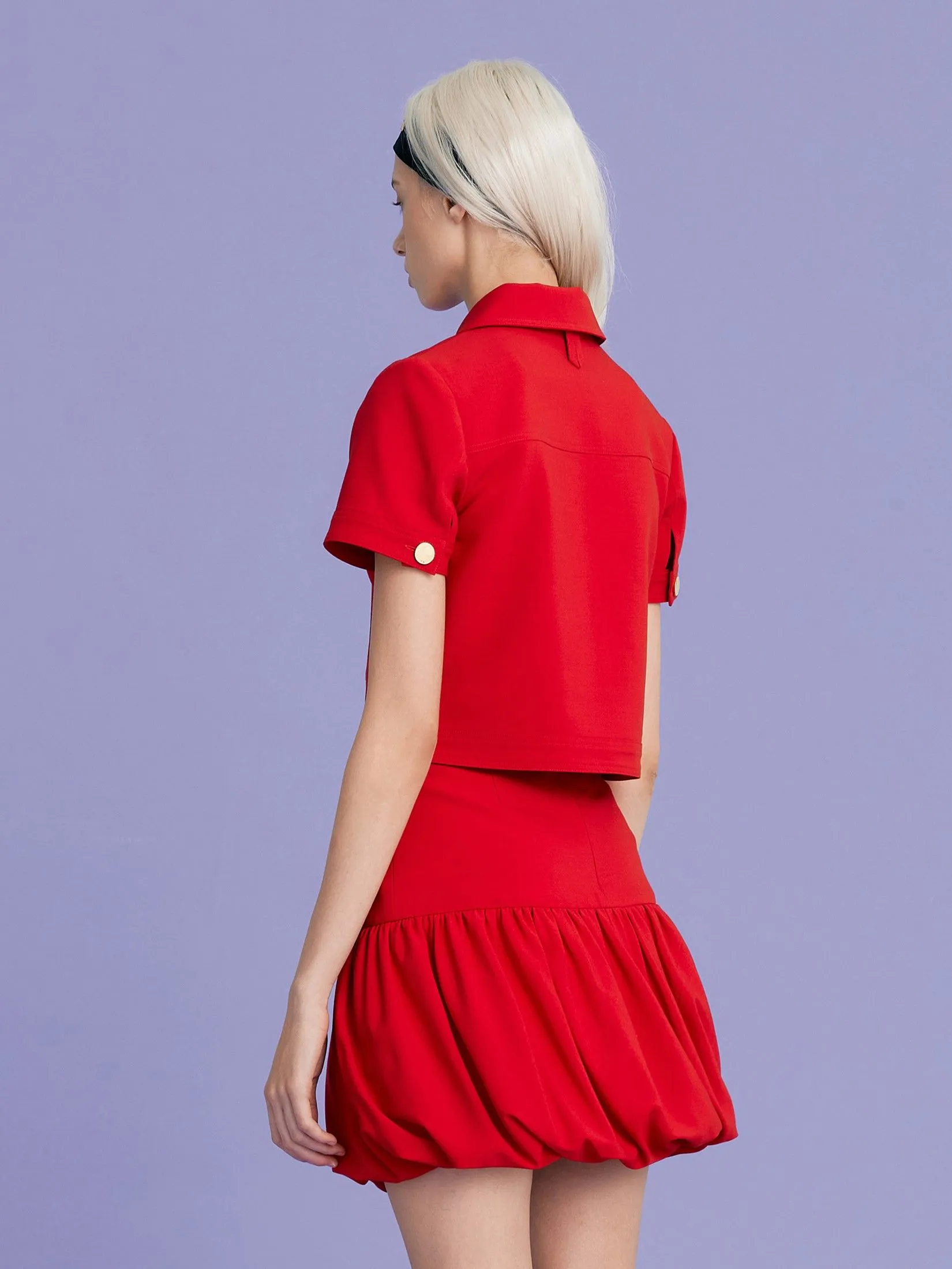 ASV (AW24)Caily Cropped Women Shirt Red