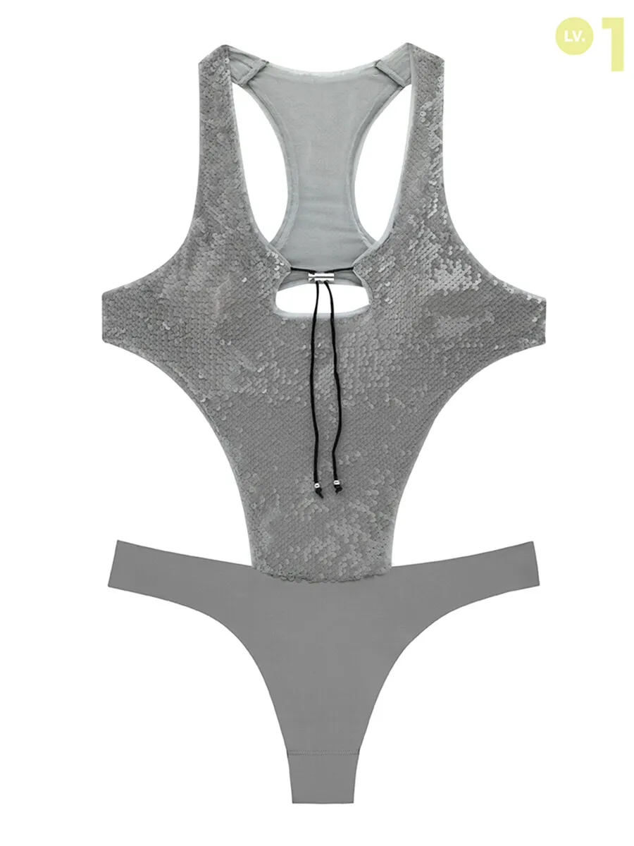 SABINA Mad Moiselle Resort 24 Gemma Bodysuit - DarkGrey