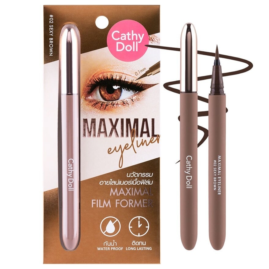 Cathy Doll Maximal Eyeliner 0.7ml 02 - 01 Deep Black