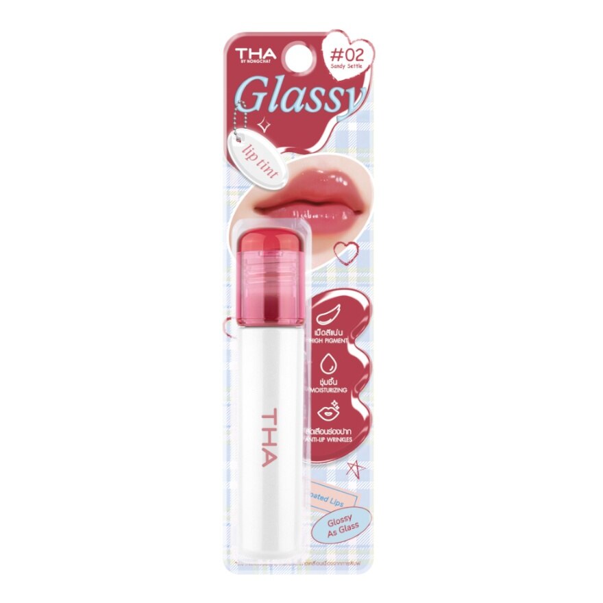 THA By Nongchat Glassy Lip Tint 3.9g.. 02 Sandy Settle