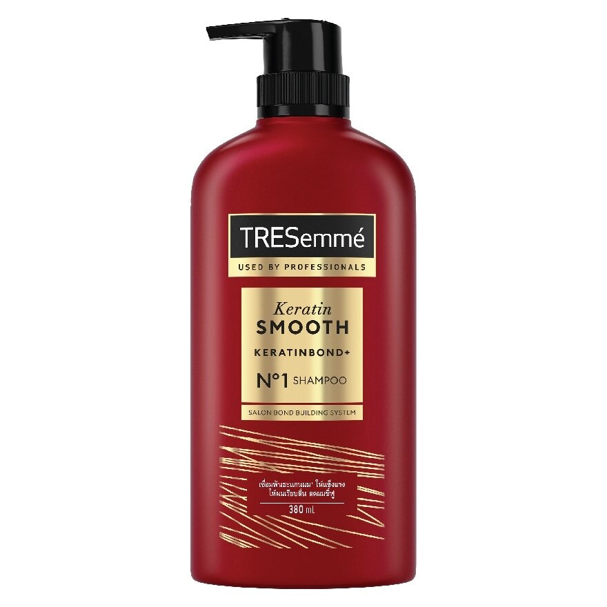 TRESemme Shampoo Keratin Smooth 380 Ml. ยาสระผม แข็งแรง เรียบลื่น ลดผมชี้ฟู