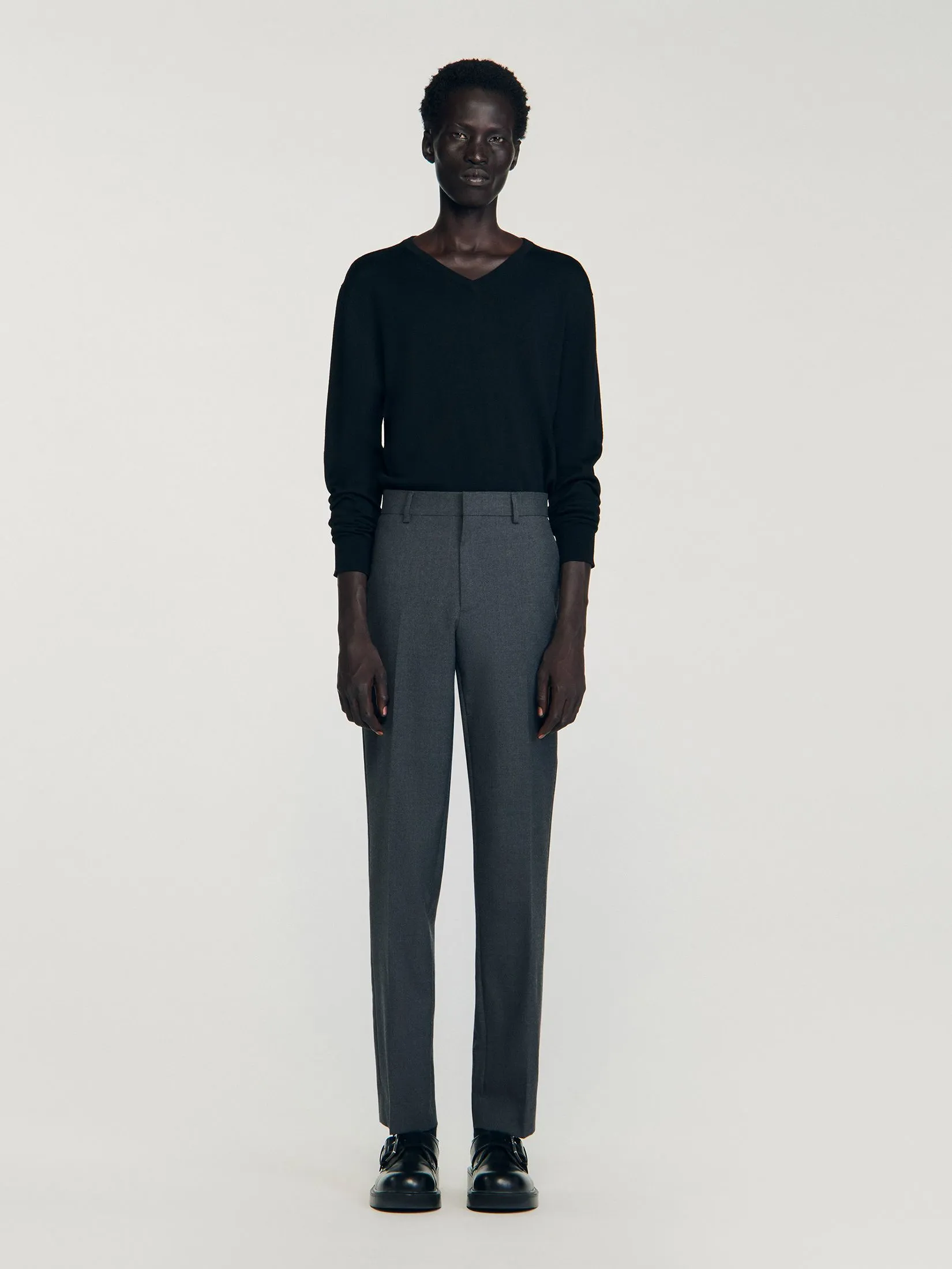 SANDRO Wool Suit Trousers