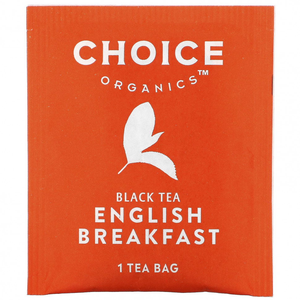Choice Organic Teas, Black Tea, English Breakfast, 16 чайных пакетиков, 32 г (1,12 унции)