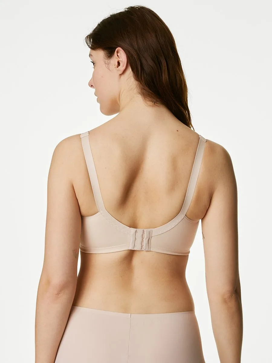 MARKS & SPENCER Women Bra Total Support Embroidered Full Cup Almond