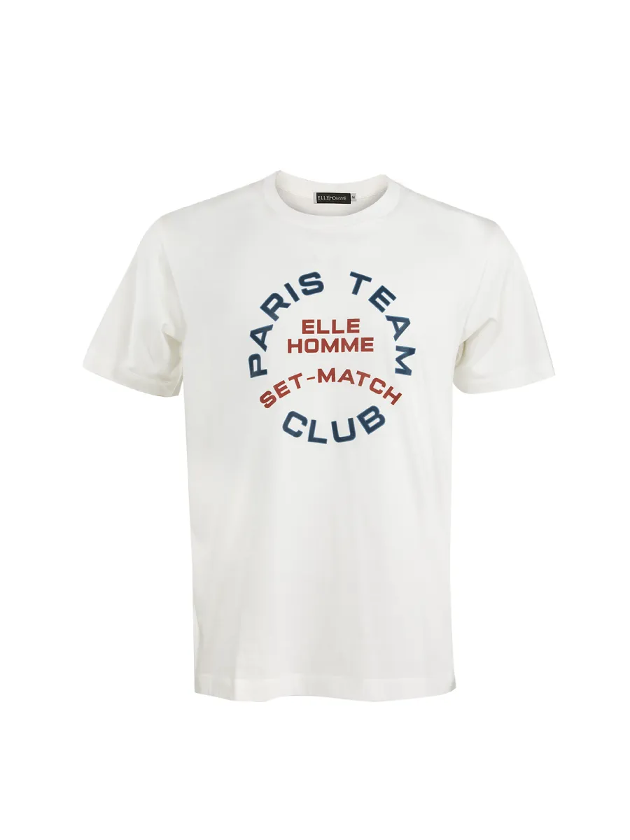 ELLE HOMME Men Round neck T-shirt with ELLE HOMME logo W8K906 - White