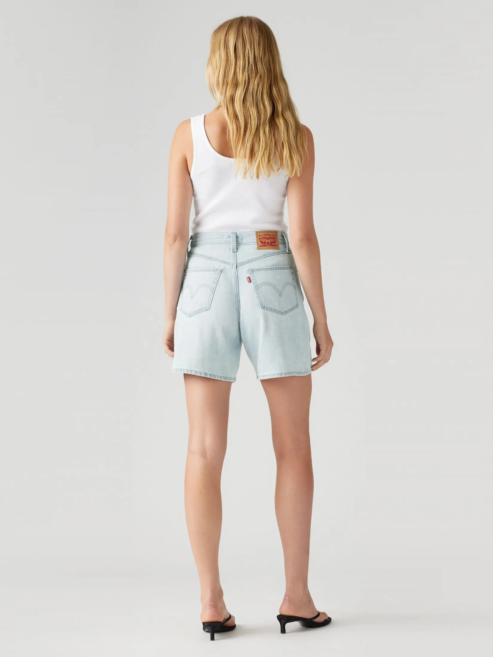 LEVI'S Women's High-Rise Baggy Shorts Light Blue
