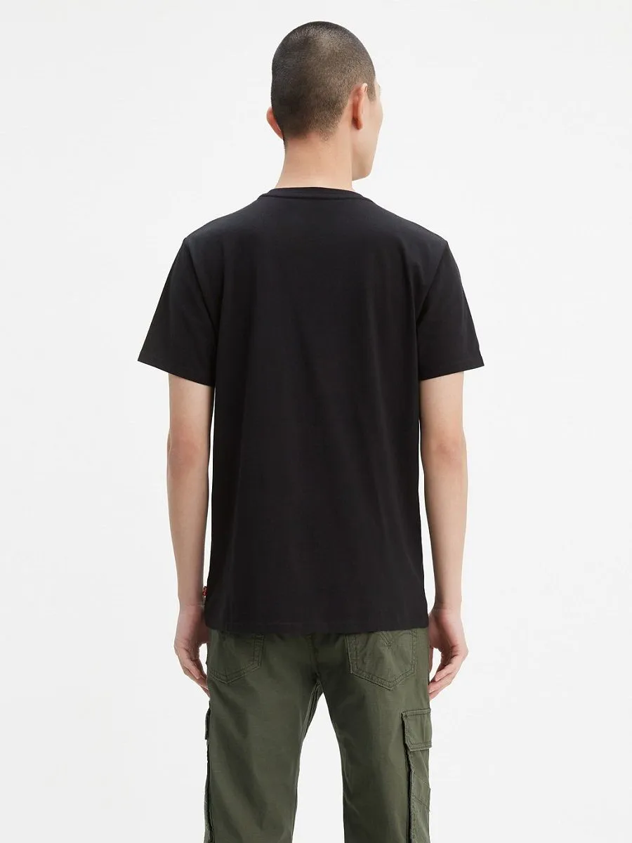 LEVI'S Men's 2-Horse Graphic T-shirt Pull Black