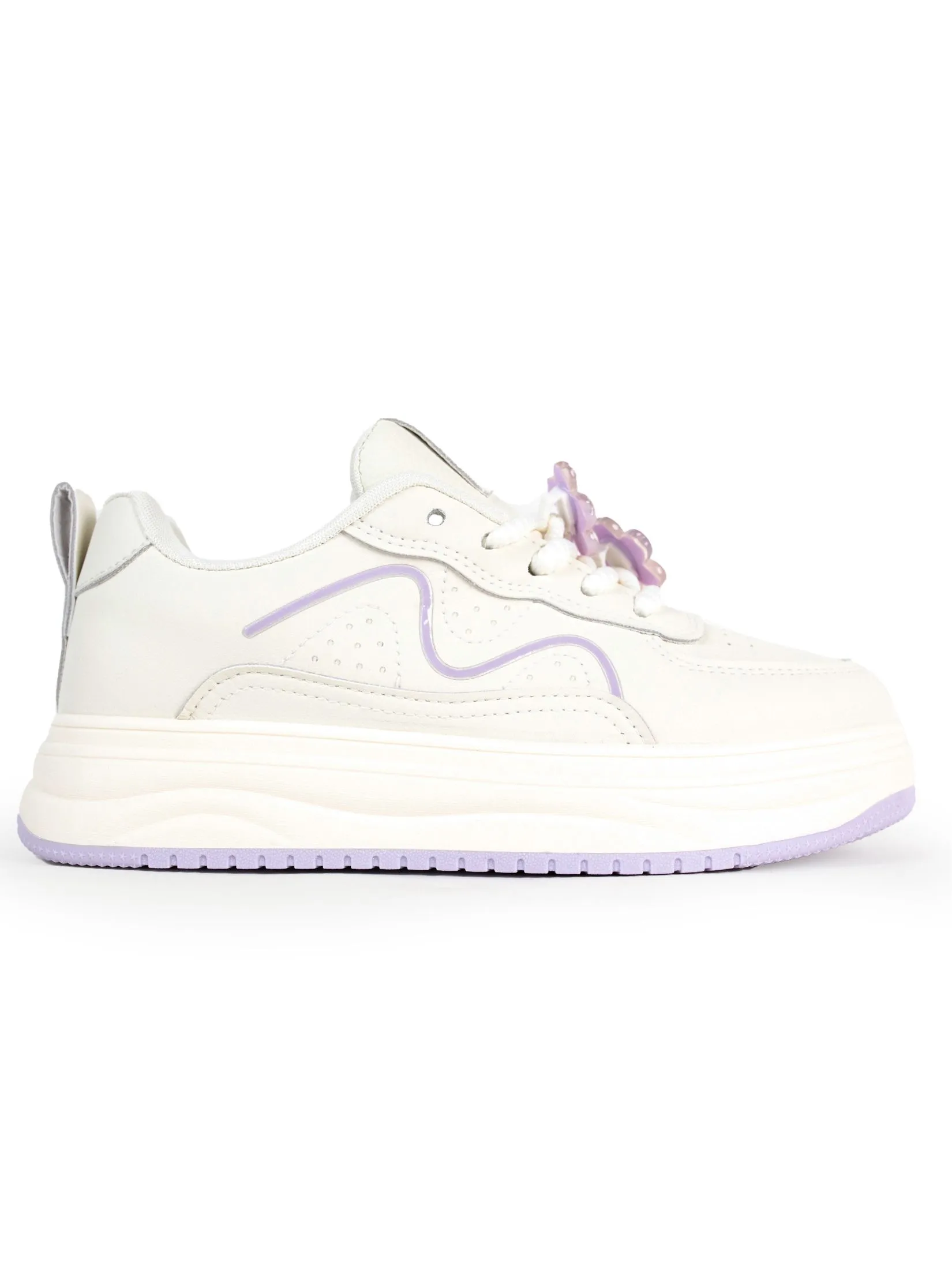 ROVING FOX Women's Sneakers FW White/Purple Size - 37 EU