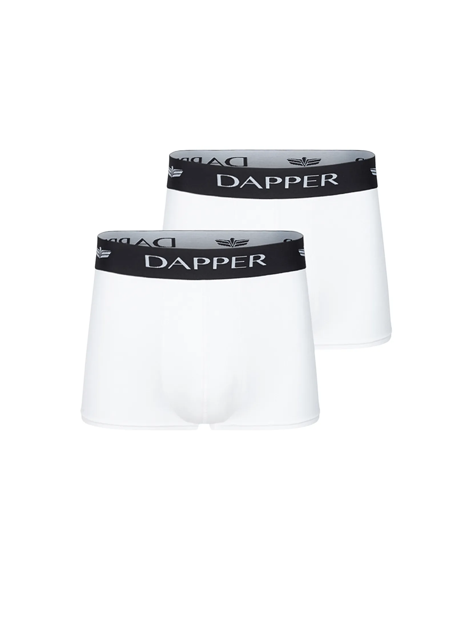 DAPPER DAPPER Iconic Pima Cotton Trunks White (Pack 2 Pcs.) Size - M