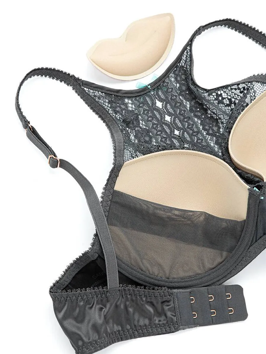 SABINA Maggie Mae Pretty On Me Wired Bra - DarkGrey