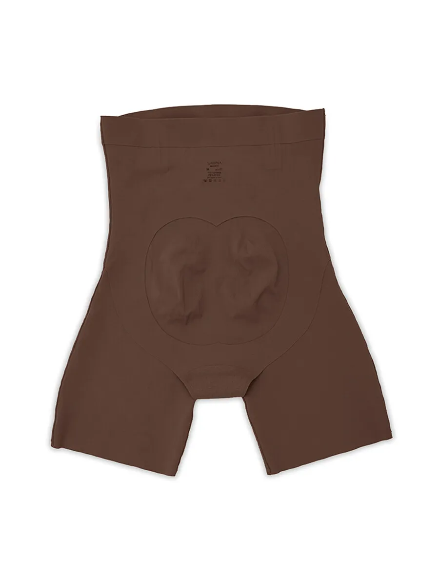 SABINA Seamless Shapewear High Waisted Shorts - Chocolate