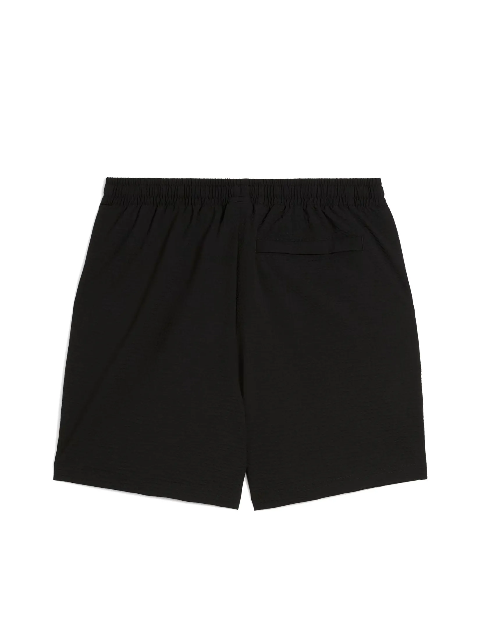 PUMA Men Shorts 6" Wardrobe Essentials Seersucker Relaxed Shorts PUMA Black