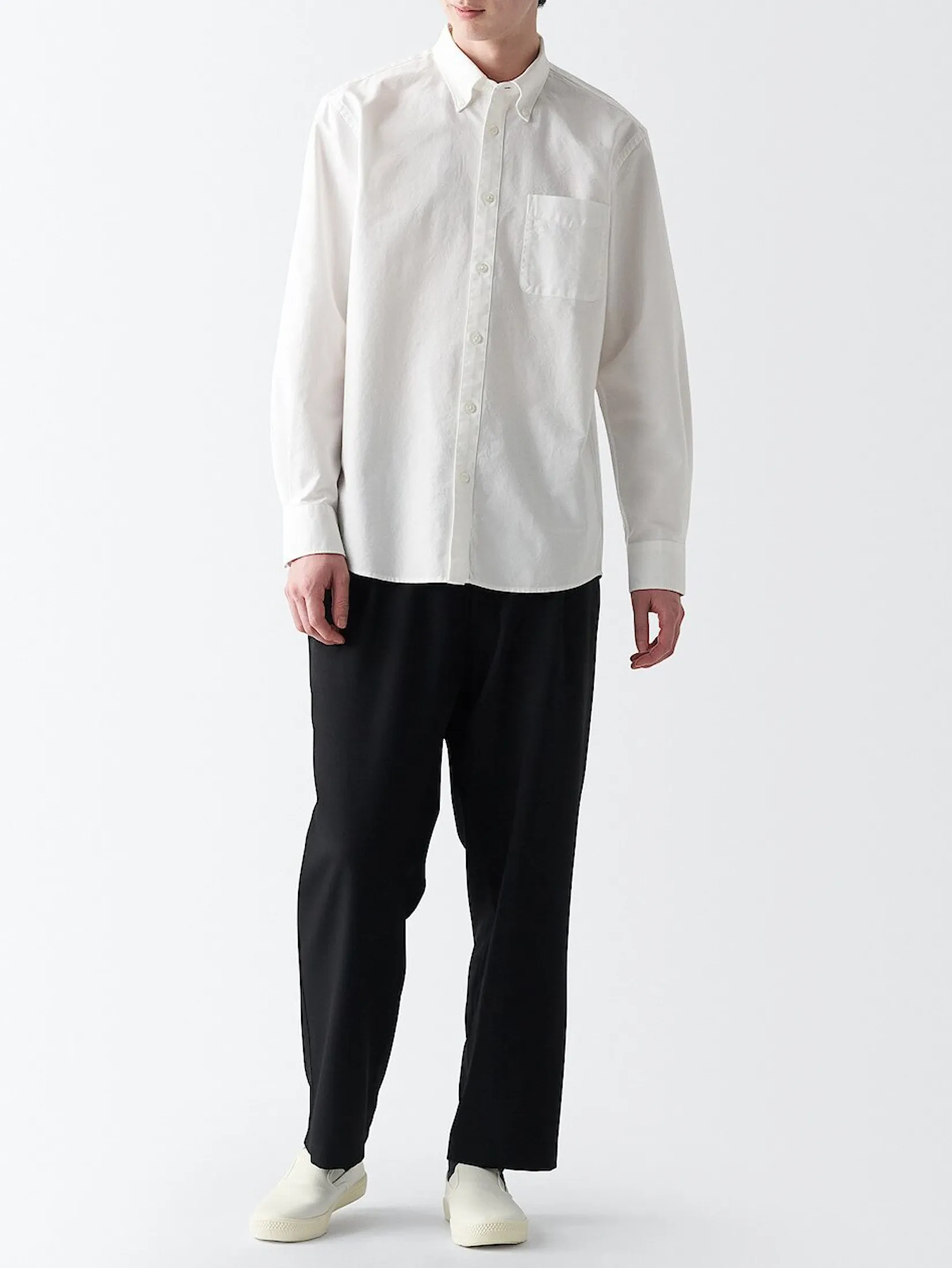 MUJI Men Slip-On Sneakers Less Tiring Off white