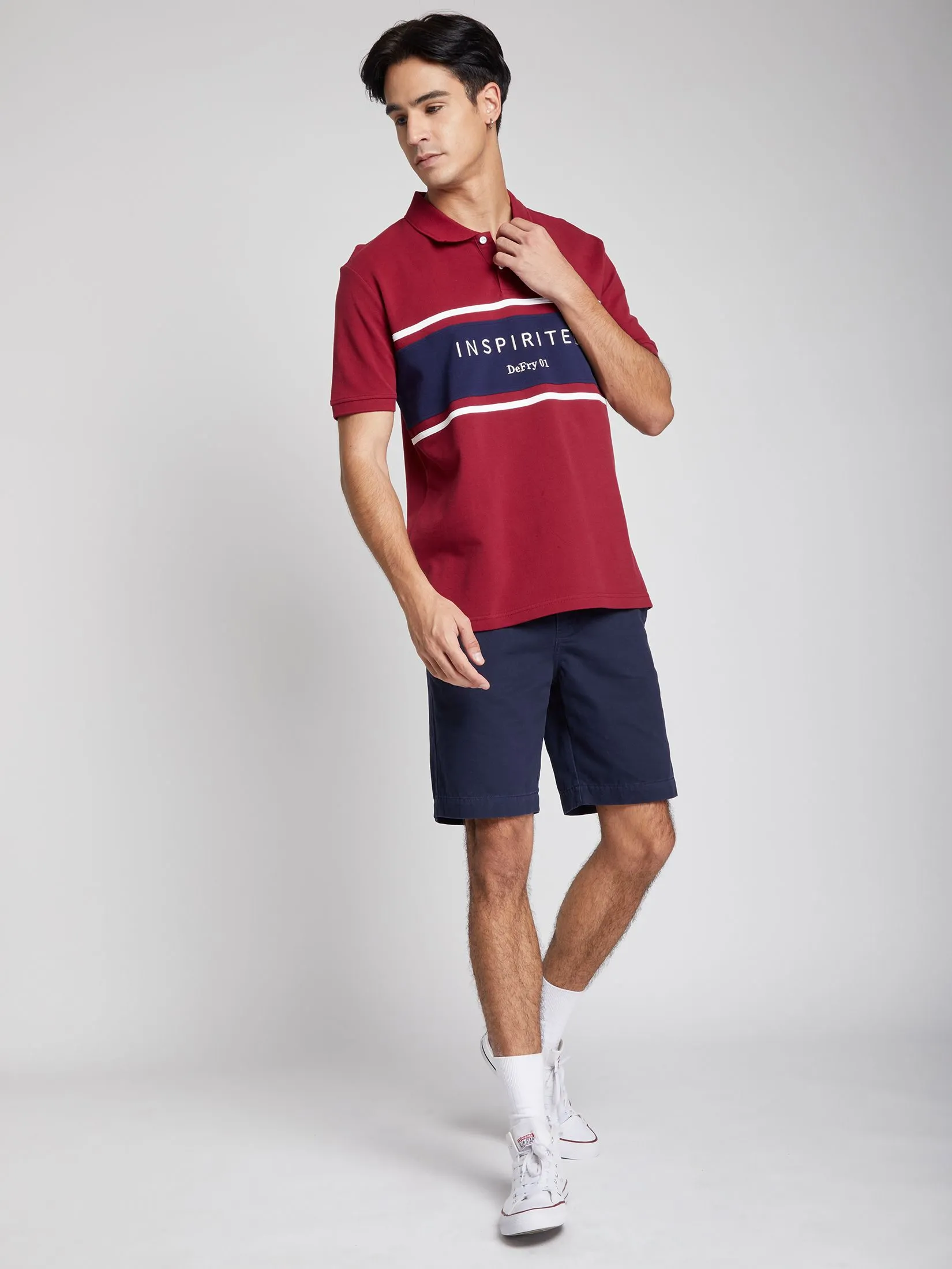 DEFRY 01 Men Polo Shirt 2412RPLM135 Red