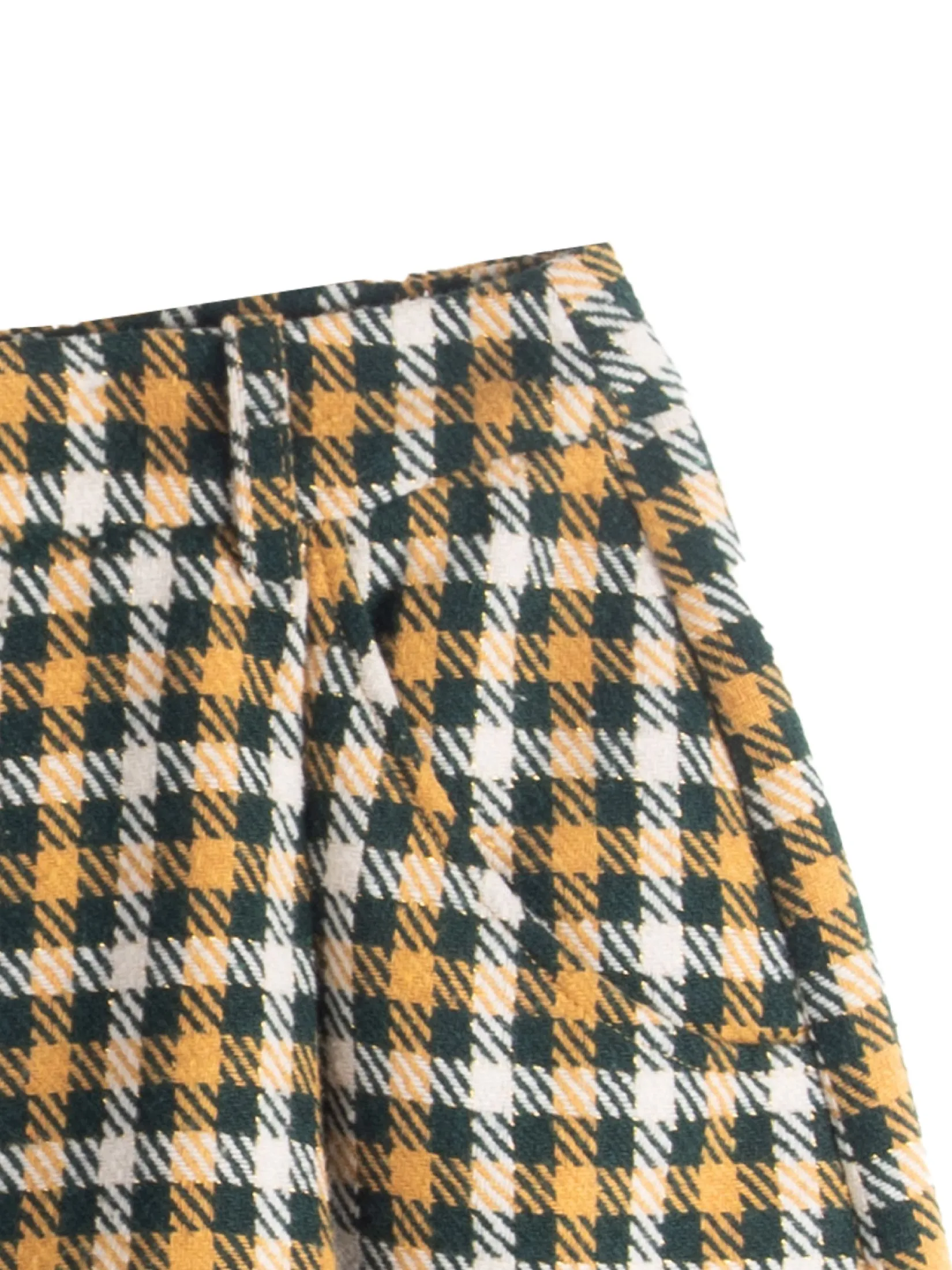 KLOSET (LS2-24) Women Kloset Varsity Tartan Skort Green