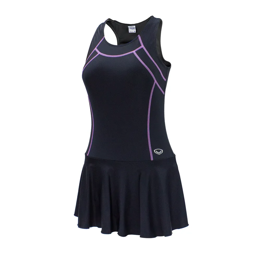 GRAND SPORT Black-Pink Women's One-Piece Swimsuit (342683)